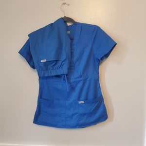 Royal Blue Grey's Anatomy scrub set, small
